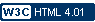 W3C valid HTML 4.01