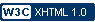 W3C valid XHTML 1.0