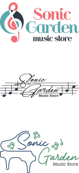 Instrument and Music Shop Logo Designs